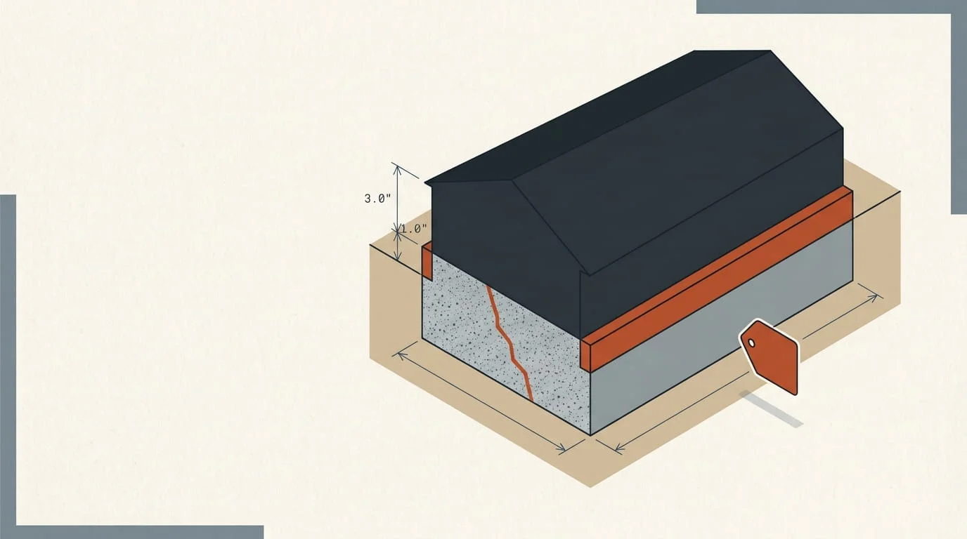 Foundation repair cost calculator diagram showing foundation crack and price factors