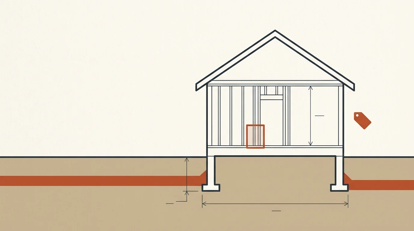 Termite treatment cost calculator diagram showing treatment zones and price factors